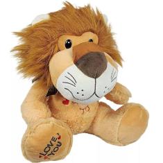 Imagem de Leao de Pelucia Sentado com Laço Marrom 30CM 88-23069-32