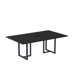 Imagem de Mesa de Reunião Retangular com Power Box 200x90cm Mr2000p25tub Preto/Azul Delrei