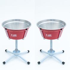 Imagem de Kit Comedouro Bebedouro Médio Elevado Cães Único Anti Formiga - 02 Un