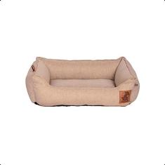 Imagem de Cama Para Cachorro Mabuu Pet - Linho Creme - Tamanho M 90x70Cm