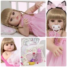 Imagem de Boneca Reborn Realista Loira Enxoval Bailarina Envio 24Hrs - Cegonha R