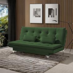 Imagem de Sofá Cama Berlim 190Cm Veludo Verde - Cor: Verde