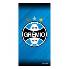 Imagem de Toalha de Banho Praia e Piscina Brasão Grêmio Licenciado Times Buettner Veludo Estampada
