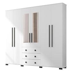 Imagem de Guarda Roupa Casal B23063 Branco com Espelho - Araplac