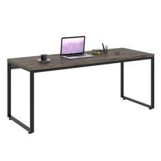 Imagem de Mesa de Escritório Kuandra Carvalho Dark e Preta