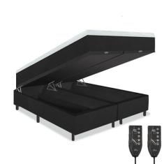Imagem de Cama Box Baú e Colchão Magnético Massageador - Eco New Premium, Preto,