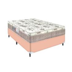 Imagem de Cama Casal Box Bege Colchão Nápoles Turn Free Espuma D33 - Portobel
