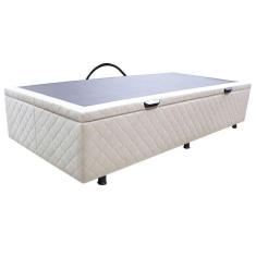 Imagem de Base Cama Box Baú Solteiro Suede Bege