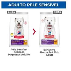Imagem de Ração Hill's Science Diet Pele Sensível Pedaços Pequenos para cães adu