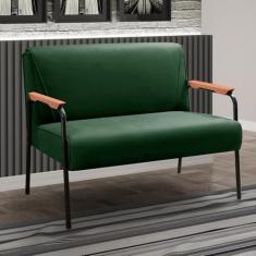 Imagem de Namoradeira Decorativa Braços Fixo Jade Verde