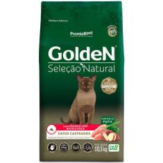 Imagem de Ração Seca GoldeN Seleção Natural Frango com Batata Doce para Gatos Castrados - 10,1 Kg