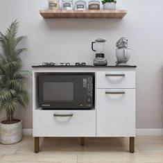 Imagem de Balcão Cooktop 2 Portas 1 Gaveta Teresina Valdemóveis