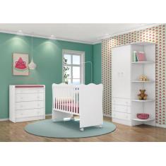 Imagem de Quarto Infantil Com Guarda Roupa 2 Portas 3 Gavetas Com Cantoneira, Be