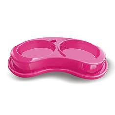 Imagem de Comedouro plástico Anti-formiga joy duplo para cães Furacão Pet 1.000ml - m (rosa)