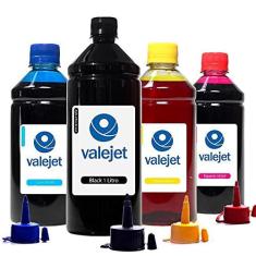 Imagem de Kit 4 Tintas para Cartucho Brother DCP-J200 Black 1 Litro Coloridas 500ml Valejet