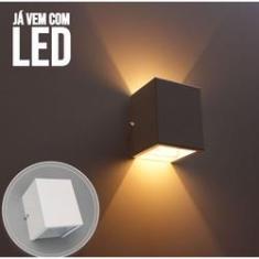 Imagem de Arandela 2 fachos branca + lâmpada led g9 5w 3000k P/ parede muro externa e interna st678