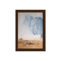 Imagem de Quadro Abstrato para Sala Deserto Moldura Marrom 33x43cm