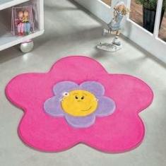 Imagem de Tapete Infantil Guga Tapetes Antiderrapante Flor Pink