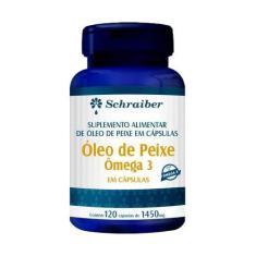 Imagem de Suplemento Alimentar De Óleo De Peixa Ômega 3 Schraiber 120 Cápsulas