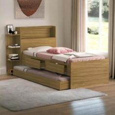 Imagem de Cama Isa Solteiro Freijó Com Auxiliar Cambel