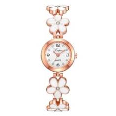 Imagem de Relógio Feminino  Pulseira Com Pedras Flor Analógico