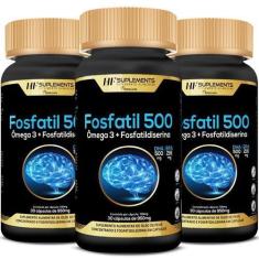 Imagem de 3X Fosfatil 500 Omega 3 Fosfatidilserina 30Caps Hf Suplement - Hf Supl