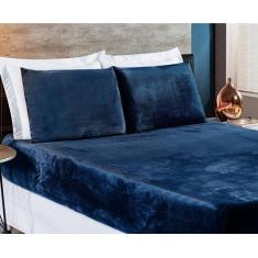 Imagem de Jogo De Lençol Solteiro Plush 2 Peças Com Elástico Especial Inverno -