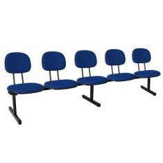 Imagem de Cadeira Escritório Longarina 5 Lugares Estofada Ecoflex