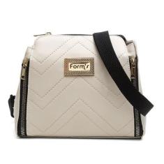 Imagem de Bolsa Transversal Form's Pequena com Detalhes Ziper e Costuras Alça Re