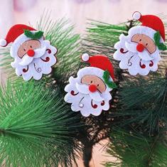 Imagem de Apliques de Boneco de Neve de Feltro de Camada Dupla Kit de Enfeite de Feltro para Decoração de Natal 2# Com Lindos enfeites. Seu Design para Vibrar Ornamento de Feltro Apliques