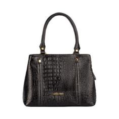 Imagem de Bolsa de mão em couro croco Melina Feminina-Feminino
