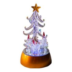 Imagem de Árvore de Natal com luzes, iluminar a árvore de Natal | Sinais da árvore de Natal do Papai Noel | Árvore de Natal iluminada, decoração de mesa de feliz Natal, decorações de feliz Natal para mesas