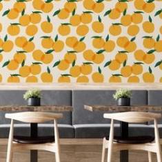 Imagem de Papel De Parede Adesivo Artístico Laranjas N05097 Rl 0,58X3M