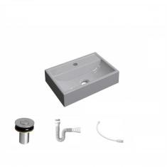 Imagem de Kit Cuba Q45 Com Válvula Click  1 Pol. Sifão Pvc E Flexível Compace 