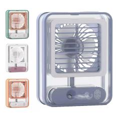 Imagem de Ventilador USB Umidificador 3 Velocidades Luz LED
