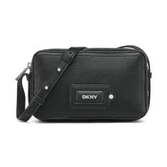 Imagem de DKNY Bolsa feminina para câmera, preta/prata, tamanho único