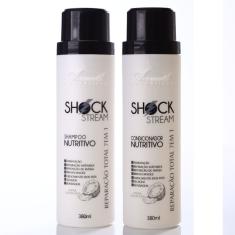 Imagem de Kit Shampoo e Condicionador Shock Stream Reparação Total 7X1 Aramath 380ml