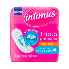 Imagem de Absorvente Intimus Gel Tripla Proteção Cobertura Suave Sem Abas com 8 Unidades
