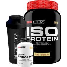 Imagem de Kit Super Whey Isolado Iso Protein 900G + Power Creatina 100G + Coquet