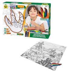 Imagem de Tapete De Colorir Dinossauro Samba Toys Lavável