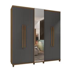 Imagem de Guarda Roupa Com Espelho Amsterdam Cinamomo Off White