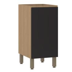 Imagem de Balcao Slim com Tampo 1 porta Luciane 40cm - Freijo/Preto