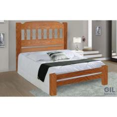 Imagem de Cama Queen size Roma de Madeira Maciça Angelim Pedra/Tauari - Cerejeir