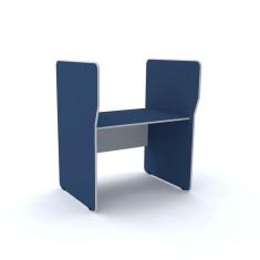 Imagem de Mesa Estação de Atendimento Maxxi Pandin Móveis Cinza/Azul