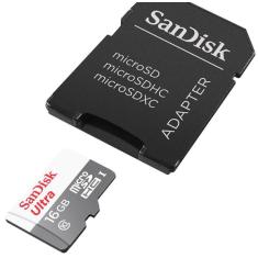 Imagem de Cartão de Memória Micro SDHC-I com Adaptador SanDisk Ultra 16 GB SDSQUNS-016G