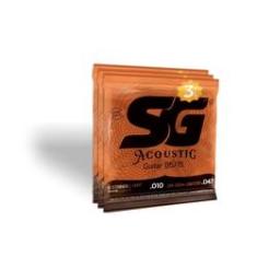 Imagem de Kit Encordoamento Violão Sg Aço Bronze 85/15 010 6685tp