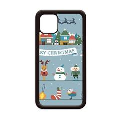 Imagem de Capa de Natal com boneco de neve e Papai Noel para iPhone 11 Pro Max para Apple Mobile Case