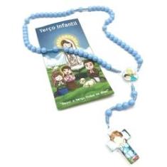 Imagem de Terço Infantil Para Crianças  No Cordão Com Folheto