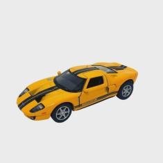 Imagem de Carrinho Miniatura Ferro Ford Gt 2006 Escala 1/36 (Amarelo) - Kinsmart