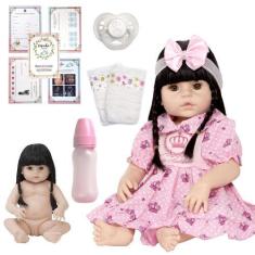 Imagem de Boneca Bebê Reborn Princesa 100% Vinil E Lindos Acessórios - Cegonha R